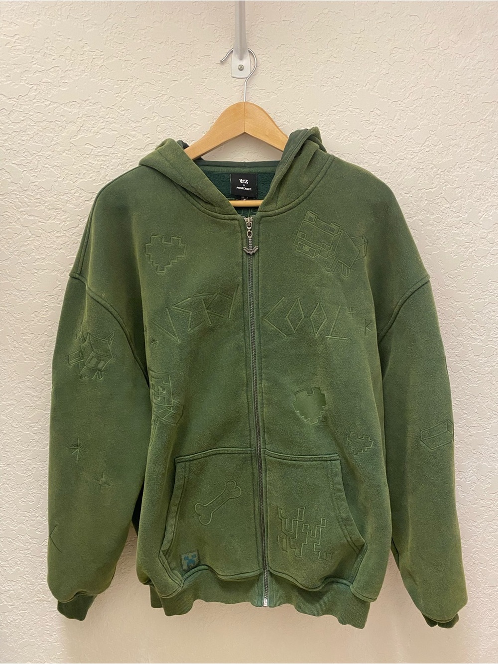 Cool Shirtz x Minecraft "The Sketch Hoodie" Green - Size S (Sold Out)